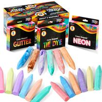 Conjunto de giz de calçada JOYIN, 72 peças, lavável, 18 cores, presente para crianças