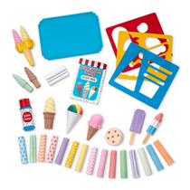 Conjunto de giz Melissa & Doug Ice Cream Shop 33 peças para crianças