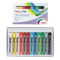 Conjunto de Giz Pastel a Óleo - Pentel - 12 Cores