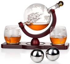 Conjunto de globos Decanter de uísque PONPUR com 2 copos e 2 pedras