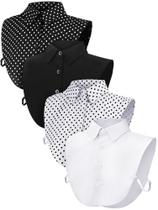 Conjunto de gola de camisa falsa Syhood de algodão removível, 4 unidades