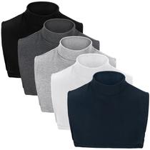 Conjunto de gola Dickey SATINIOR de gola alta falsa para mulheres (5 unidades)