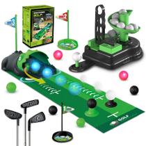 Conjunto de Golfe Infantil TERRAMUS 3-em-1 Dino com Retorno Automático de Bolas LED Conjunto de Golfe Infantil TERRAMUS 3-em-1 Dino com Retorno Automático de Bolas LED