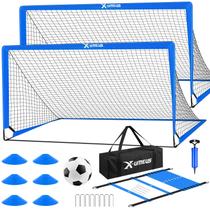 Conjunto de gols de futebol para crianças X-UMEUS 183x122 cm, portátil, 2 peças Conjunto de gols de futebol para crianças X-UMEUS 183x122 cm, portátil, 2 peças