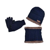 Conjunto De Gorro, Cachecol E Luvas De Inverno Para Crianças Com Forro De Pelúcia Quente,