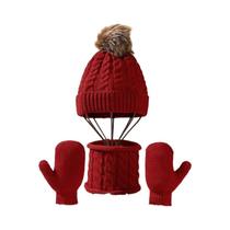 Conjunto De Gorro, Cachecol E Luvas De Inverno Para Meninos E Meninas, Luvas Quentes De Malha, Conjunto De Gorro, Cachecol E Luvas De Inverno Para Meninos E Meninas, Luvas Quentes De Malha,