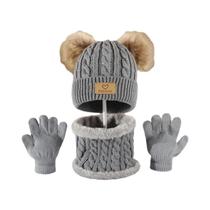 Conjunto De Gorro, Cachecol E Luvas Quentes De Inverno Para Crianças Pequenas, Meninos E Meninas Conjunto De Gorro, Cachecol E Luvas Quentes De Inverno Para Crianças Pequenas, Meninos E Meninas