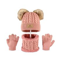 Conjunto De Gorro, Cachecol E Luvas Quentes De Inverno Para Crianças Pequenas, Meninos E Meninas Conjunto De Gorro, Cachecol E Luvas Quentes De Inverno Para Crianças Pequenas, Meninos E Meninas