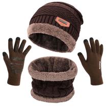 Conjunto de gorro de inverno, cachecol e luvas com tela sensível ao toque MAYLISACC Conjunto de gorro de inverno, cachecol e luvas com tela sensível ao toque MAYLISACC