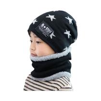 Conjunto De Gorro De Inverno Para Bebês Meninos E Meninas, Gorro De Malha Quente Com Colarinho E