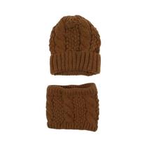 Conjunto De Gorro E Cachecol De Inverno Feminino Com Forro De Fleece Grosso, Proteção Contra O Vento Conjunto De Gorro E Cachecol De Inverno Feminino Com Forro De Fleece Grosso, Proteção Contra O Vento