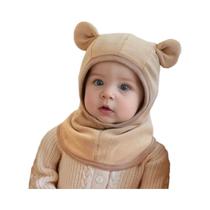Conjunto De Gorro E Cachecol De Inverno Para Bebês, Balaclavas De Fleece Polar Quentes Com Proteção