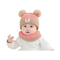 Conjunto De Gorro E Cachecol De Inverno Para Bebês, Meninos E Meninas, Gorro De Urso Tricotado Conjunto De Gorro E Cachecol De Inverno Para Bebês, Meninos E Meninas, Gorro De Urso Tricotado