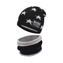 Conjunto De Gorro E Cachecol De Lã Para Bebês, Meninos E Meninas, Com Padrão De Estrela, Quente E Conjunto De Gorro E Cachecol De Lã Para Bebês, Meninos E Meninas, Com Padrão De Estrela, Quente E