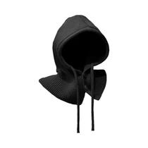 Conjunto De Gorro E Cachecol De Lã Tricotado Para Inverno, Balaclava Com Capuz, Aquecedor De