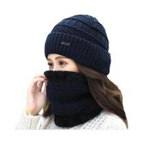 Conjunto De Gorro E Cachecol Térmico De Inverno Unissex, Balaclava Macia E Quente, Aquecedor De