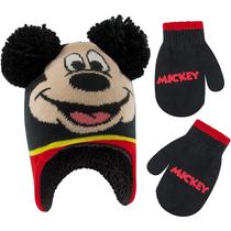 Conjunto de Gorro e Luvas de Inverno Mickey Mouse para Meninos Disney