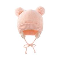Conjunto De Gorro E Luvas De Inverno Unissex Para Bebês, Gorro De Lã Quente E Proteção Para Ouvidos