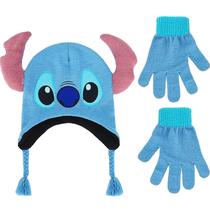 Conjunto de gorro e luvas Disney Lilo and Stitch Kids Blue