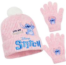 Conjunto de Gorro e Luvas Disney Stitch - Acessórios de Inverno