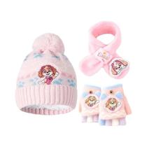 Conjunto De Gorro, Luvas E Cachecol Infantil PAW PATROL, Fofo, Skye Chase, Para Meninos, Meninas,