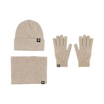 Conjunto De Gorro, Luvas, Snood E Cachecol De Inverno Para Homens E Mulheres, Forrado Com Lã Grossa