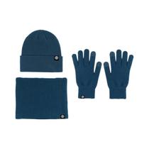 Conjunto De Gorro, Luvas, Snood E Cachecol De Inverno Para Homens E Mulheres, Forrado Com Lã Grossa