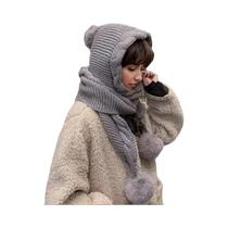 Conjunto De Gorro Térmico De Lã Feminino Com Cachecol Integrado E Balaclava Para Frio Extremo Conjunto De Gorro Térmico De Lã Feminino Com Cachecol Integrado E Balaclava Para Frio Extremo