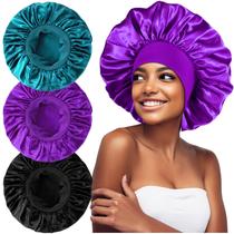 Conjunto de gorros de cetim para dormir, gorros de cabelo para mulheres negras
