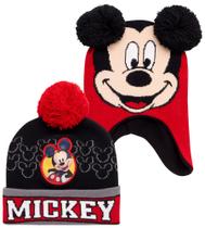 Conjunto de gorros Disney Mickey Mouse tricotado para crianças de inverno