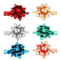 Conjunto de grampos de cabelo, 6 peças para mulheres grampos de cabelo com laço de Natal