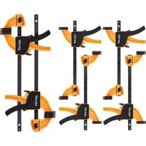 Conjunto De Grampos De Madeira TOLESA 6PCS Para Trabalhos Leves, Grampos F De Troca Rápida De 4 E 6 Conjunto De Grampos De Madeira TOLESA 6PCS Para Trabalhos Leves, Grampos F De Troca Rápida De 4 E 6