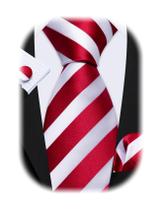 Conjunto de gravata Barry.Wang Stripe de seda com 150 cm de comprimento Conjunto de gravata Barry.Wang Stripe de seda com 150 cm de comprimento