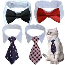 Conjunto de gravata borboleta para animais de estimação Yosbabe ajustável 30 cm