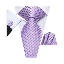 Conjunto de Gravata, Lenço e Abutuaduras Azul Paisley Listrado - Acessório para Smoking Masculino