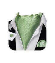 Conjunto de gravatas Ascot Barry.Wang Sage Green Silk Cravat