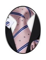 Conjunto de gravatas Barry.Wang 160 cm, tecido de seda, rosa, estrelas Conjunto de gravatas Barry.Wang 160 cm, tecido de seda, rosa, estrelas