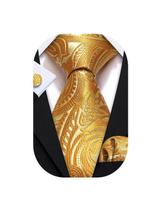 Conjunto de gravatas Barry.Wang Paisley Fashion for Men Silk