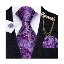 Conjunto de gravatas Barry.Wang Paisley Silk 150x8,5cm
