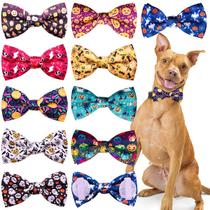 Conjunto de gravatas-borboleta para cães PET SHOW Halloween 12 x 6,5 cm, 10 peças