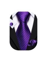 Conjunto de gravatas de seda clássica Barry.Wang Stripe para homens Conjunto de gravatas de seda clássica Barry.Wang Stripe para homens