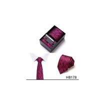 Conjunto de gravatas, gola, lenço, clipe de gravata, caixa de presente para homens Conjunto de gravatas, gola, lenço, clipe de gravata, caixa de presente para homens