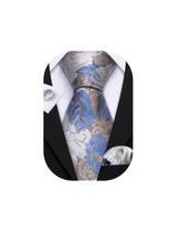 Conjunto de gravatas masculinas Barry.Wang Paisley Silk 150 cm x 8,5 cm Conjunto de gravatas masculinas Barry.Wang Paisley Silk 150 cm x 8,5 cm