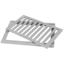 Conjunto de Grelha e Porta Grelha Reta de Alumínio Polido 20x30cm - CJ2030P - LGMAIS Conjunto de Grelha e Porta Grelha Reta de Alumínio Polido 20x30cm - CJ2030P - LGMAIS
