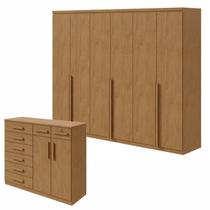 Conjunto de Guarda-roupa Alonzo e Cômoda Toronto