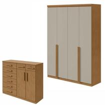 Conjunto de Guarda-roupa Alonzo e Cômoda Toronto