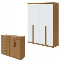 Conjunto de Guarda-roupa Alonzo e Cômoda Toronto