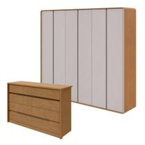 Conjunto de Guarda-roupa Casal Loop 6 Portase Cômoda 8 Gavetas Urban Conjunto de Guarda-roupa Casal Loop 6 Portase Cômoda 8 Gavetas Urban