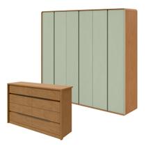 Conjunto de Guarda-roupa Casal Loop 6 Portase Cômoda 8 Gavetas Urban Conjunto de Guarda-roupa Casal Loop 6 Portase Cômoda 8 Gavetas Urban