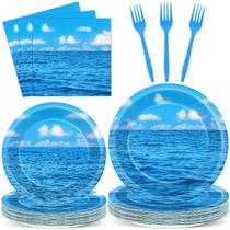 Conjunto de guardanapos Dishware CHUNNIN Ocean Blue Sky Plates, 96 unidades